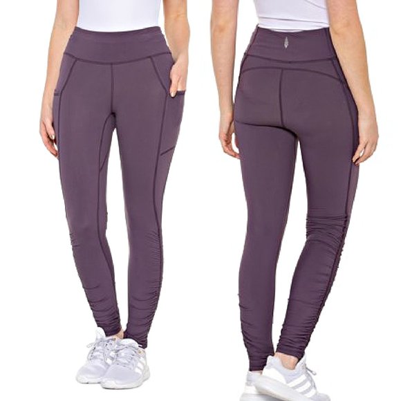 Free People Pants - NEW LG $118 Free People Leggings Wonderland Warmth Run Leggings High Rise Grape